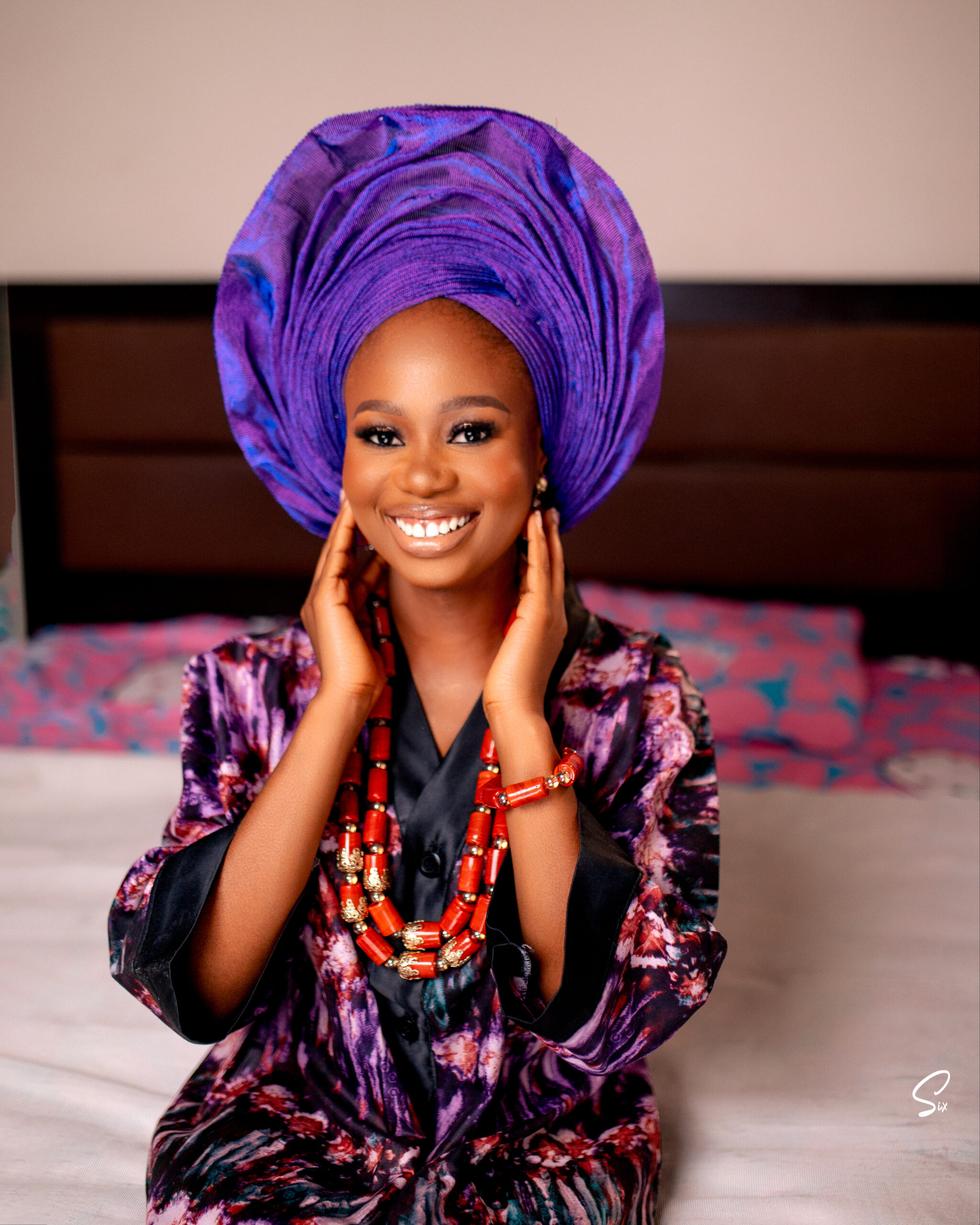 Bride in her trad robe